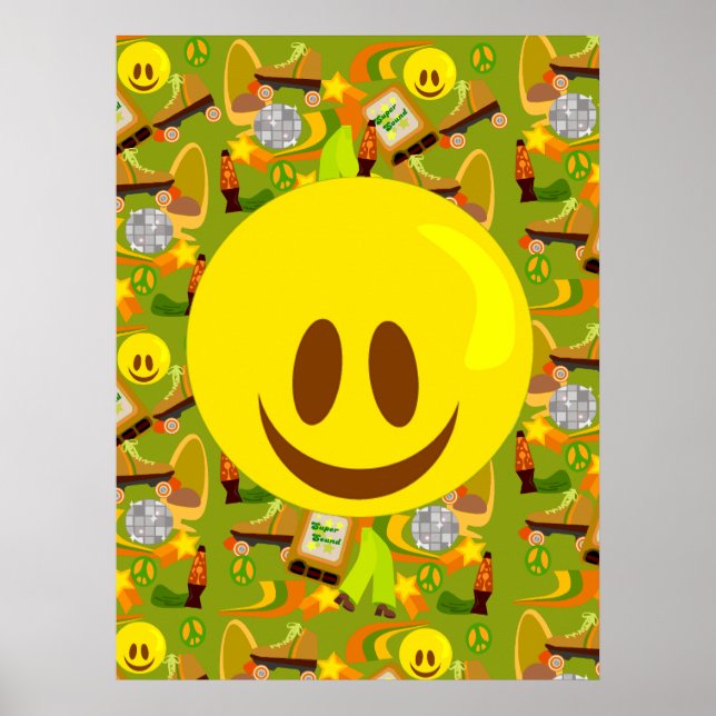 Groovy Seventies Pattern Poster (Front)
