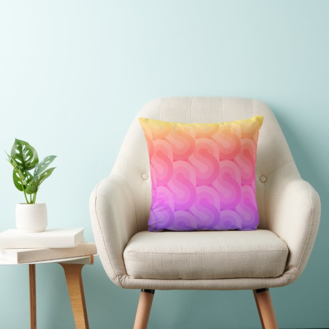 GROOVY SEVENTIES RETRO PATTERN CUSHION (Chair)