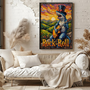 Groovy Shark, Golden Hour Jam Poster