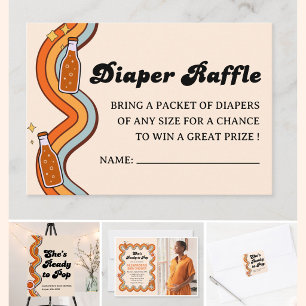 Groovy Shes Ready to Pop Persimmon Mustard Cream Enclosure Card