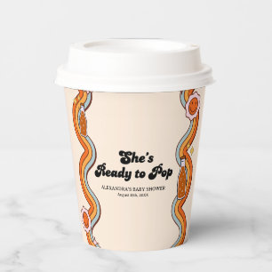 Groovy Shes Ready to Pop Persimmon Mustard Cream Paper Cups