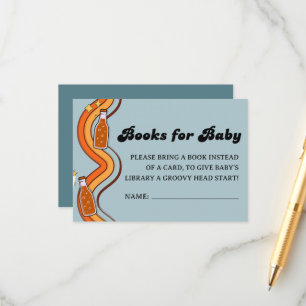 Groovy Shes Ready to Pop Retro Dusty Blue Enclosure Card