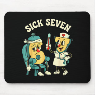 Groovy Sick Seven 67 Funny Meme Sick 7 And Nurse 6 Mouse Mat