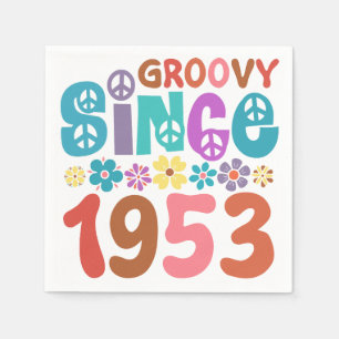 Groovy Since 1953 70th Birthday Napkin