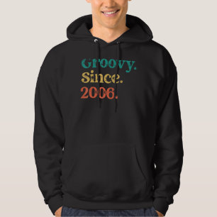 Groovy Since 2006 70s 60s Retro Birthday Party Hoodie