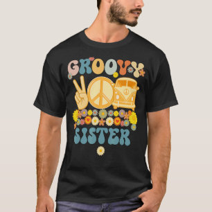 Groovy Sister Retro Matching Family Baby Shower Fa T-Shirt