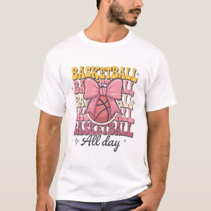 Groovy Sketll Coquette Bow Women Sketll All Day T-Shirt