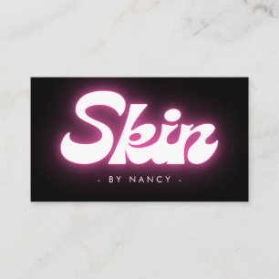 Groovy Skincare Pink Neon Business Card