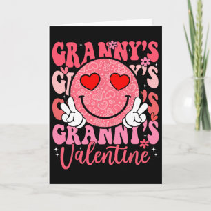 Groovy Smile Face Granny's Valentine Daughter Niec Card