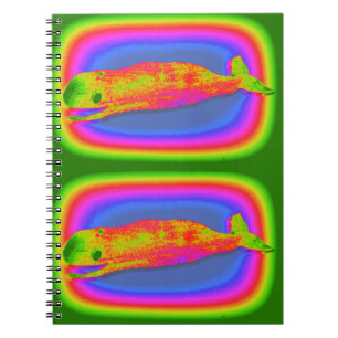 groovy smiling whales notebook