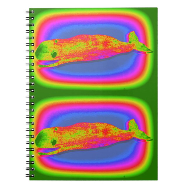 groovy smiling whales notebook (Front)