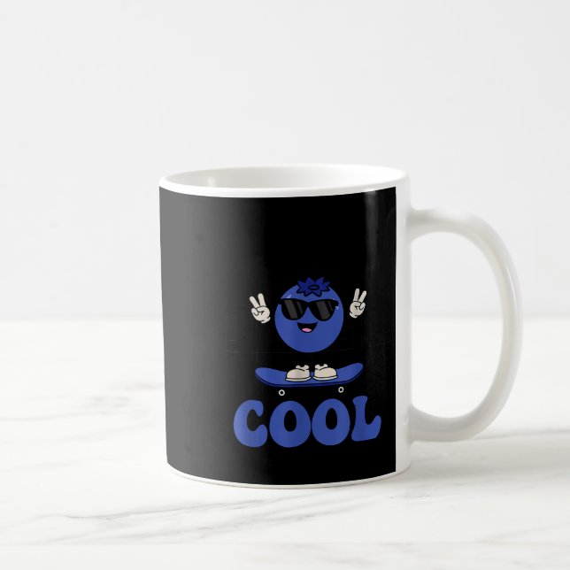 Groovy So Berry Cool Fruit Lover Blueberry Season  Coffee Mug (Right)