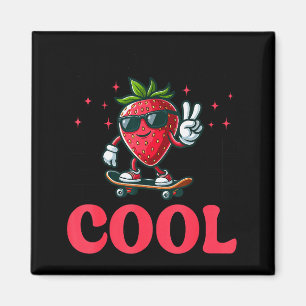Groovy So Berry Cool Fruit Lover Strawberry Season Magnet