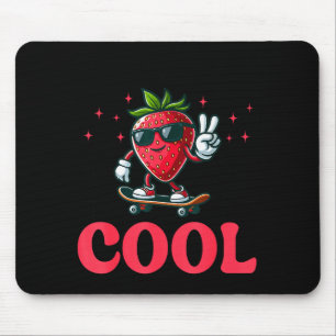 Groovy So Berry Cool Fruit Lover Strawberry Season Mouse Mat