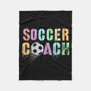 Groovy Soccer Coach Play Mama Coaching Cleats Girl Fleece Blanket