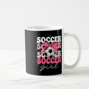 Groovy Soccer Girl Girls Coquette Bow Soccer _3 Coffee Mug