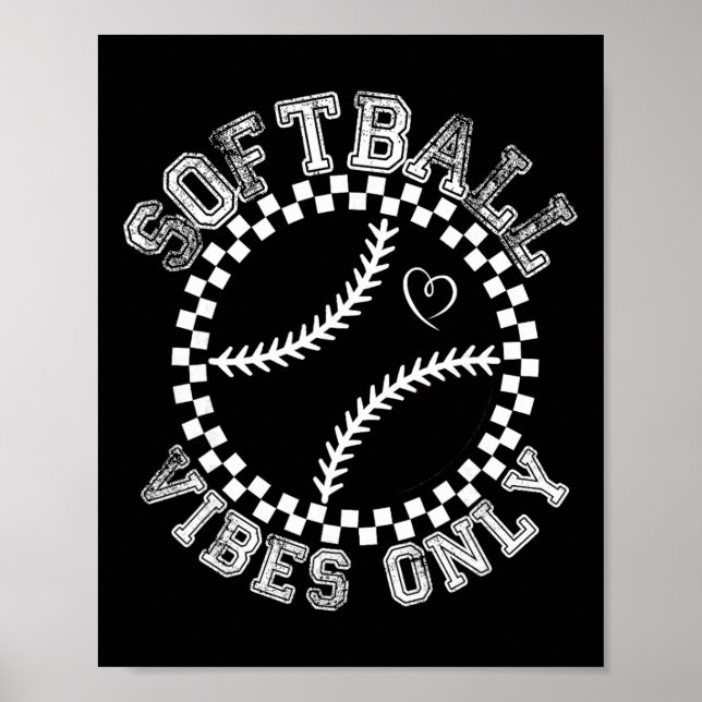 Groovy Softll Womens Girls Softll  Poster (Front)