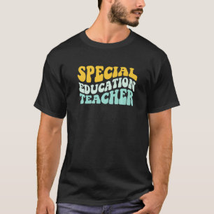 Groovy Special Education Teacher Retro Style Back T-Shirt