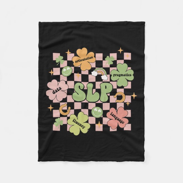 Groovy Speech Language Pathology St Patricks Day S Fleece Blanket (Front)