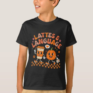 Groovy Speech Therapy Autumn Pumpkin Lattes And La T-Shirt