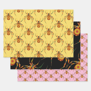 Groovy Spider Art Wrapping Craft Paper