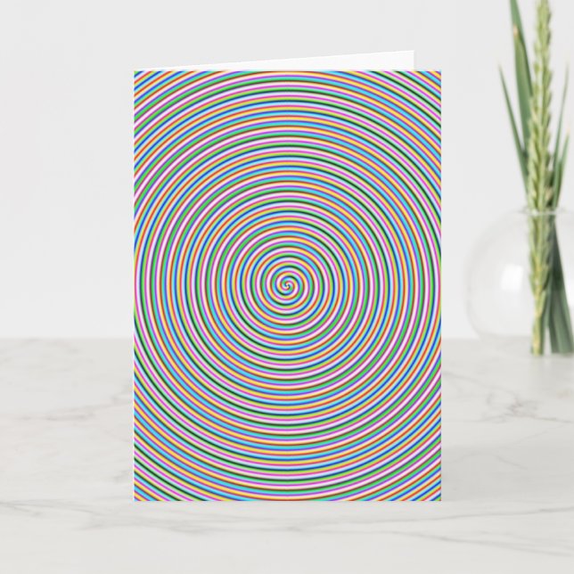 Groovy Spiral Design Print Card (Front)