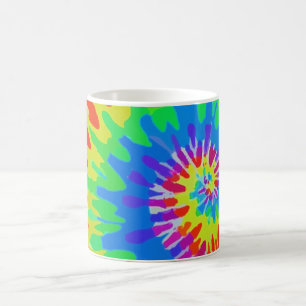 Groovy Spiral Rainbow Tie-Dye Mug
