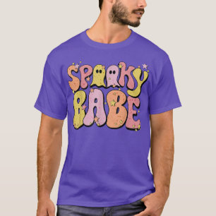 Groovy Spooky Babe Happy Halloween Costume Retro H T-Shirt