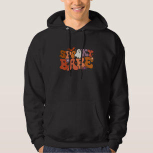 Groovy Spooky Babe Vibes Retro Floral Ghost Hippie Hoodie