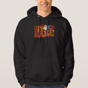 Groovy Spooky Babe Vibes Retro Floral Ghost Hippie Hoodie