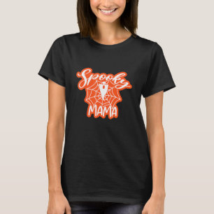 Groovy Spooky Mama Retro Halloween Ghost Witchy Sp T-Shirt