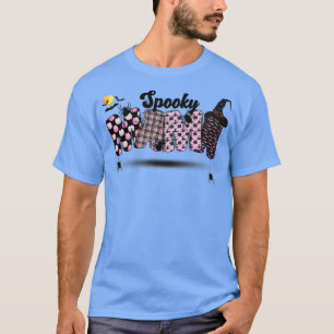 Groovy Spooky Mama Retro Halloween Witchy Spooky M T-Shirt