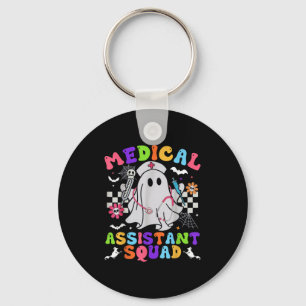 Groovy Spooky Medical Istant Squad Cute Halloween Key Ring
