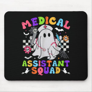Groovy Spooky Medical Istant Squad Cute Halloween  Mouse Mat