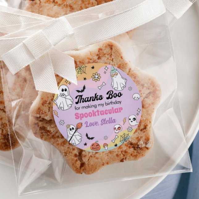 Groovy Spooky One Ghost Party Labels (Creator Uploaded)