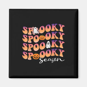 Groovy Spooky Season cute Pumpkin Halloween Magnet