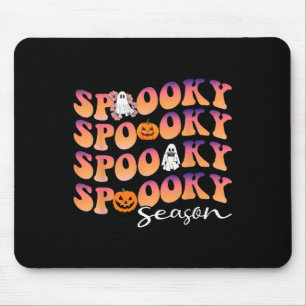 Groovy Spooky Season cute Pumpkin Halloween Mouse Mat