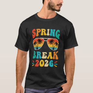 Groovy Spring Break 2026 School Family Beach Vacat T-Shirt