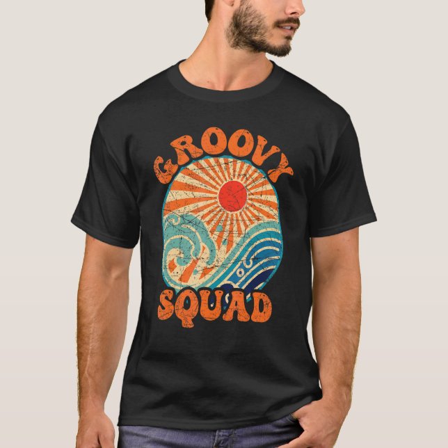 Groovy Squad 70s Aesthetic Nostalgia Retro 70s Par T-Shirt (Front)