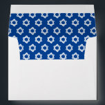 Groovy Star of David Jewish Bar Bat Mitzvah Mazel  Envelope<br><div class="desc">Perfect envelope to match with an invitation or mazel tov for a bar/bat mitzvah! Hand made art for you with handmade star of david pattern on the inside side! FULLY CUSTOMIZABLE! Click on “Personalise” above to edit the return address text. Click "edit using design tool" to adjust the fonts, colours...</div>