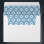Groovy Star of David Jewish Bar Bat Mitzvah Mazel  Envelope<br><div class="desc">Perfect envelope to match with an invitation or mazel tov for a bar/bat mitzvah! Hand made art for you with handmade star of david pattern on the inside side! FULLY CUSTOMIZABLE! Click on “Personalise” above to edit the return address text. Click "edit using design tool" to adjust the fonts, colours...</div>