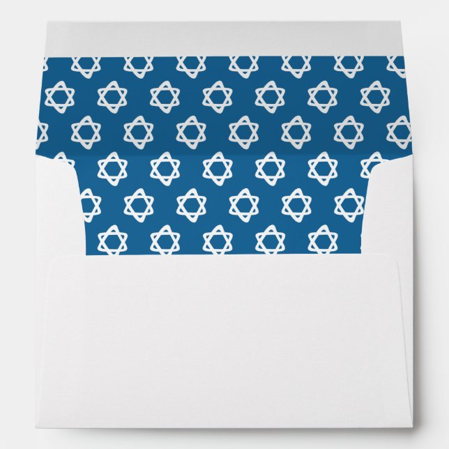 Groovy Star of David Jewish Bar Bat Mitzvah Mazel  Envelope (Back (Bottom))