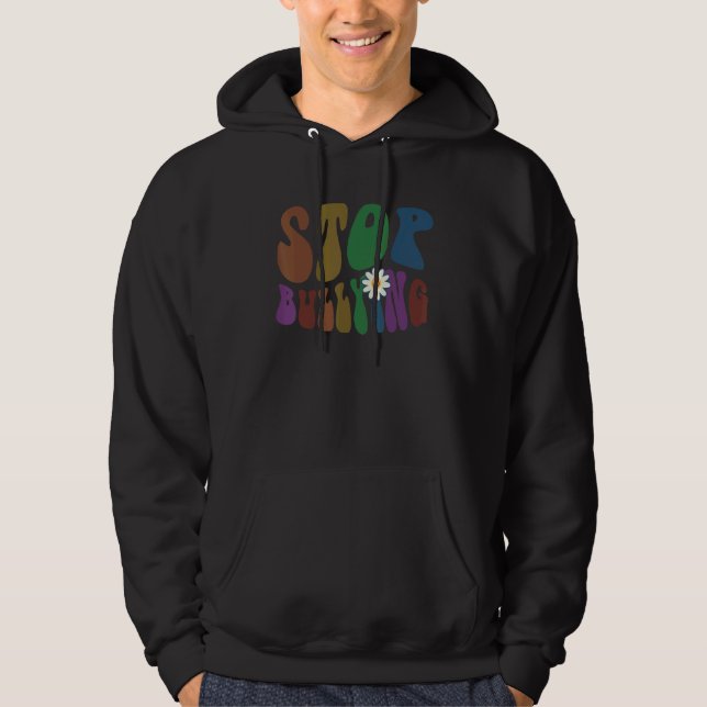Groovy STOP BULLYING Retro Anti Bullying Choose Ki Hoodie (Front)