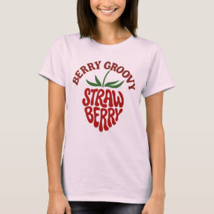 Groovy Strawberry Retro 70s Vibes T-Shirt