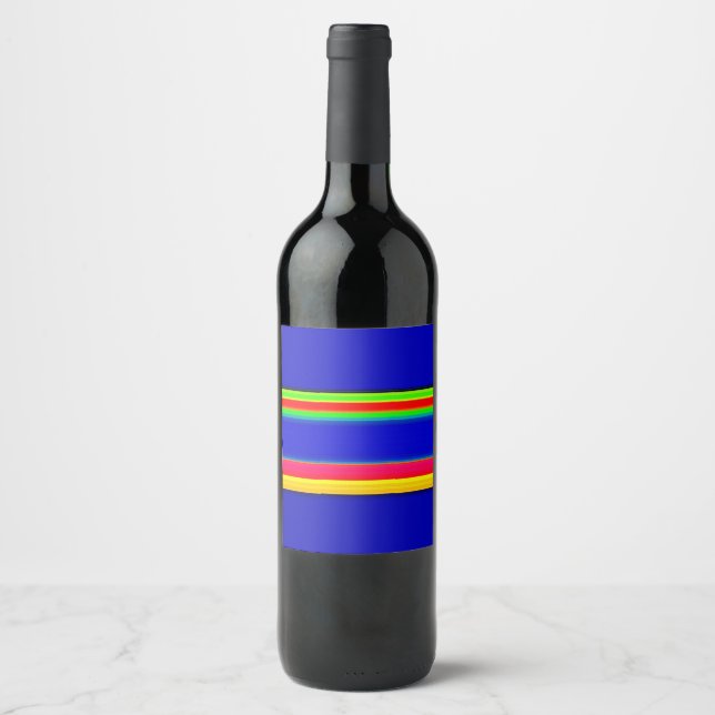 groovy stripes wine label (Front)