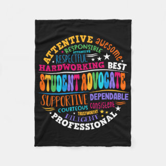 Groovy Student Advocate Appreciation Back To Schoo Fleece Blanket