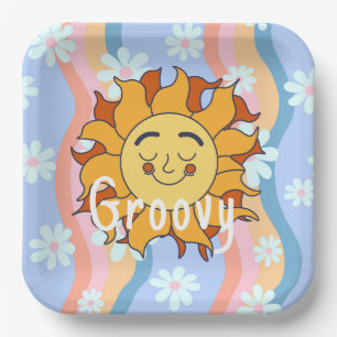 Groovy Summer  Paper Plate