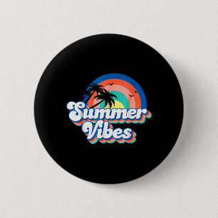 Groovy Summer Vibes Summer Vacation 6 Cm Round Badge