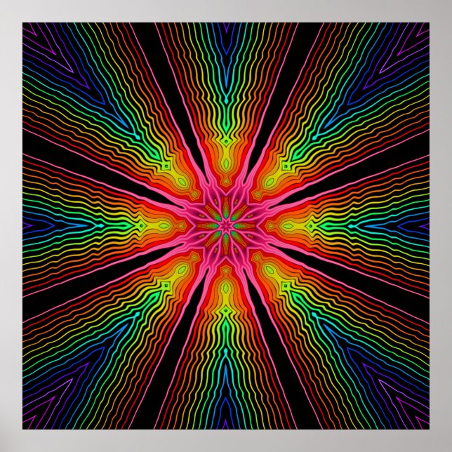 Groovy Sunshine - Fractal Poster (Front)