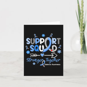 Groovy Support Squad Blue Ribbon Diabetes Awarenes Card